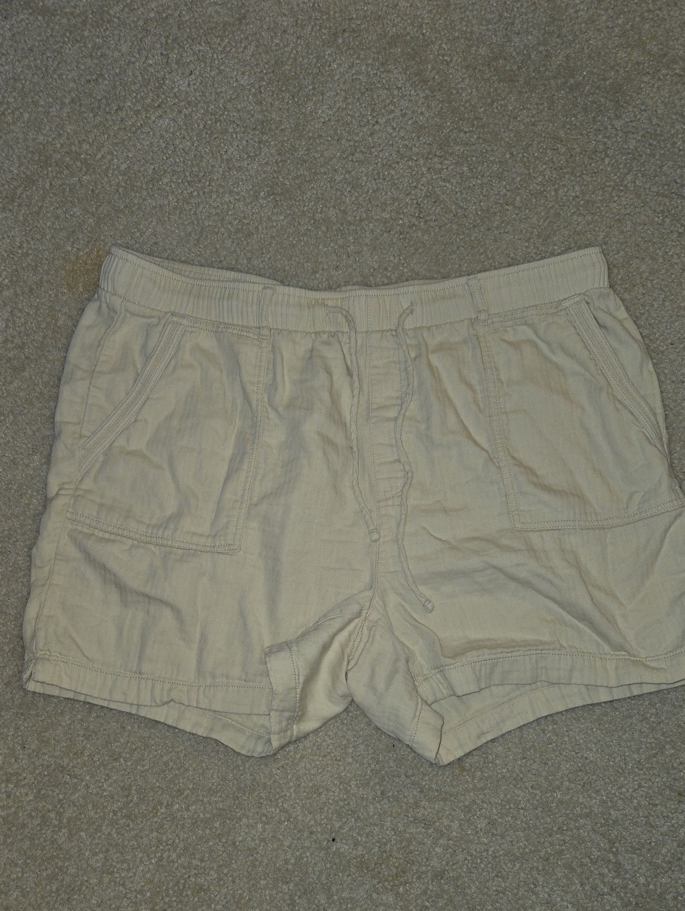 Old Navy Cream Drawstring Casual Shorts